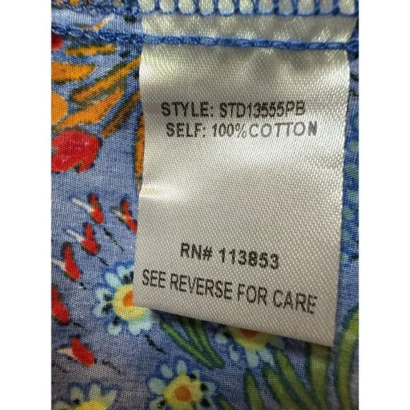 SUGARLIPS V-Neck Smocked Waist Tiered Maxi Dress Cotton Spring Easter XL EUC - Picture 6 of 7